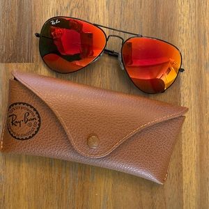 Ray Ban Aviator Red Lenses